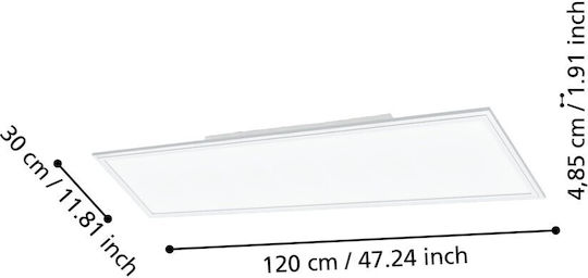 Eglo Salobrena Recessed LED Panel 33.5W 120x30cm Eglo Salobrena Recessed LED Panel 33.5W 120x30cm