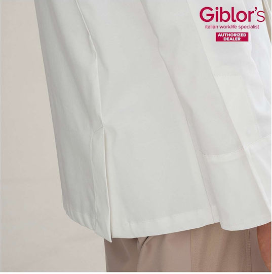 Giblor's Σακάκι Σεφ Γυναικείο Λευκό με Μακρύ Μανίκι Nile