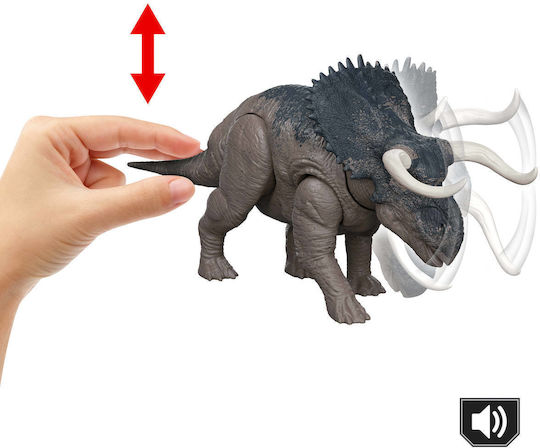 Action-Figur Nasutoceratops Jurassische Welt Dinosaurier mit Sounds 30cm.