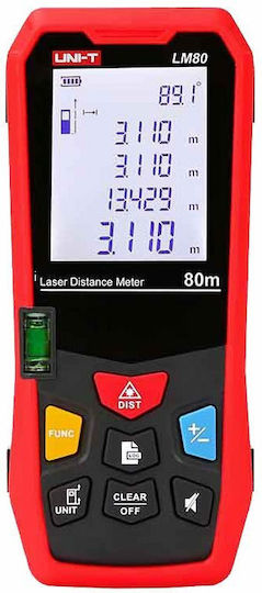 Uni-T Μέτρο Laser LM80 με Εύρος Μέτρησης 0.001m-80m