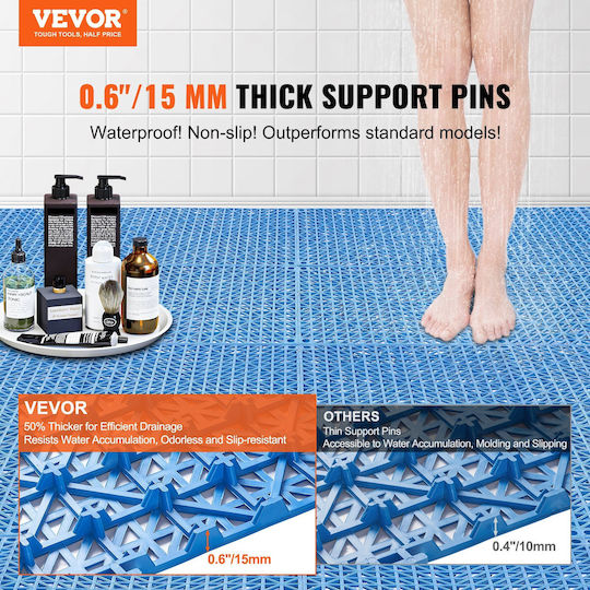 Set of 55 Blue Drainage Tiles Vevor 30x30 cm Hzxsjdd1212yp3roiv0