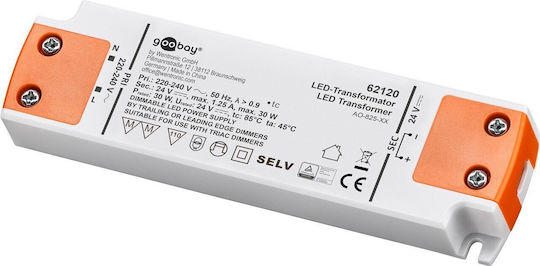 Goobay LED трансформатор 24 V DC DC 30 W 62120