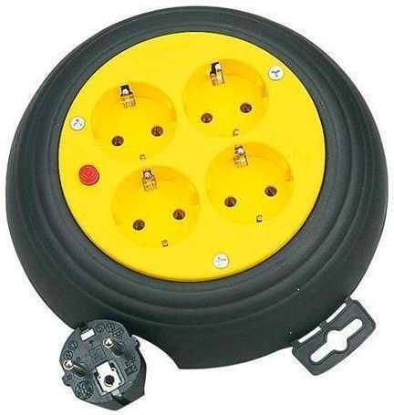 Eurolamp Closed Type Extension Reel Cord 3 x 1.5mm²/3m Black