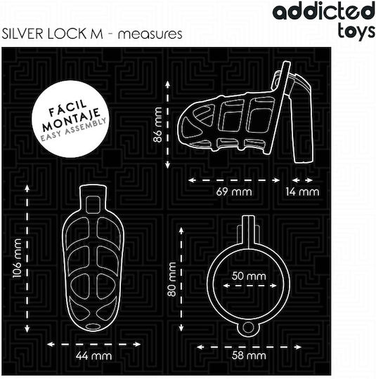 Addicted Toys Penis Cage in Silver Color