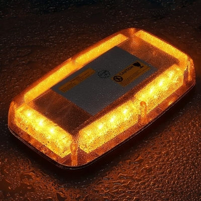 Auto-Leuchtturm LED 12V 28cm mit Orange Beleuchtung