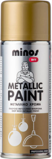 Minos Spray Σπρέι Βαφής Metallic Paint με Μεταλλικό Εφέ Gold Effect 400ml