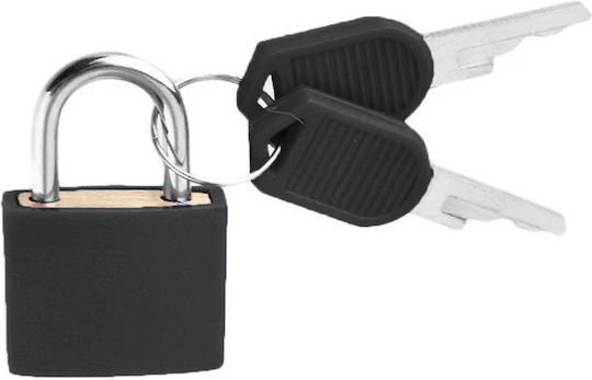 Benzi Padlock Brass with Key 20mm Black 1pcs