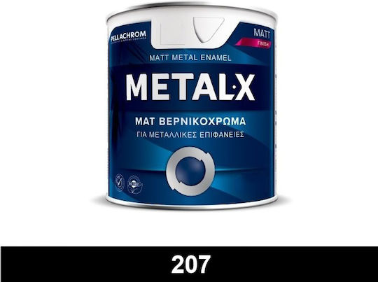 Pellachrom Βερνικόχρωμα Διαλύτου Metal-X 0.75lt 207 Ματ
