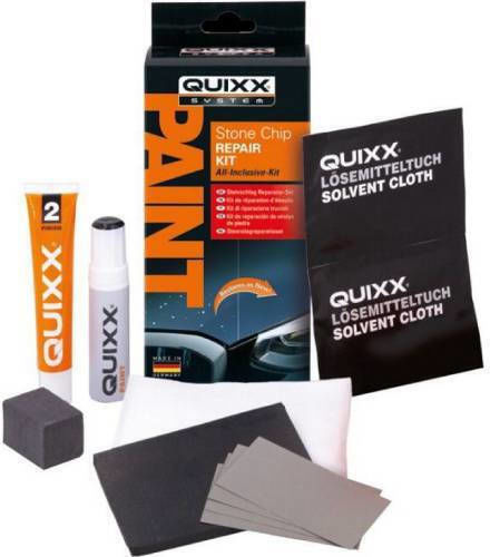 Quixx Paint Stone Chip Repair Reparaturset für Autokratzer Silber