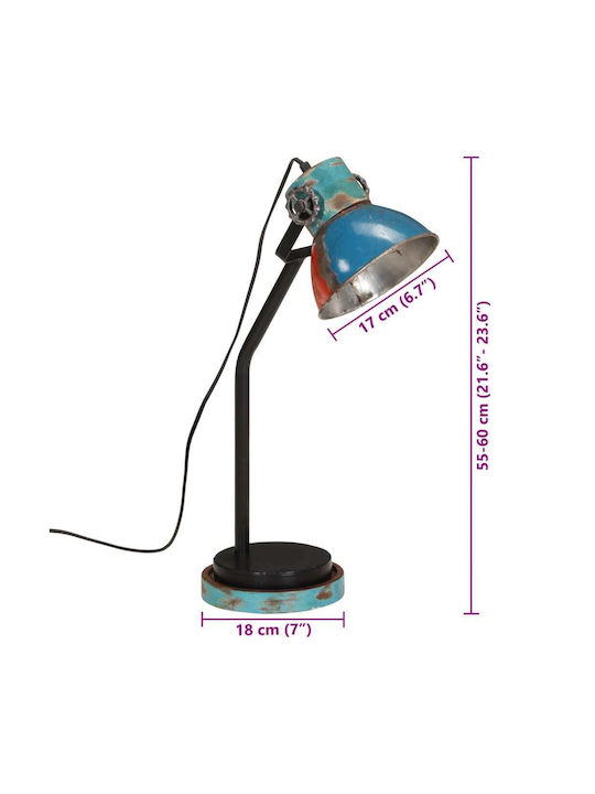 Vidaxl Φωτιστικό Γραφείου 25 W Πολύχρωμο 18x18x60 Εκ Ε27 Πολύχρωμο