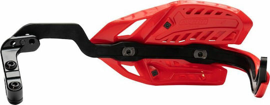 Cycra Motorcycle Protective Hand Guards in Red Colour