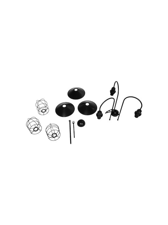 GloboStar Blazeo Hängelampe Schwarz Glocke mit Fassung E27 40x40x40cm.
