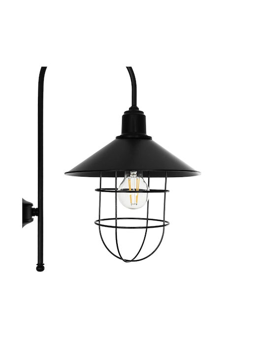 GloboStar Blazeo Hängelampe Schwarz Glocke mit Fassung E27 40x40x40cm.