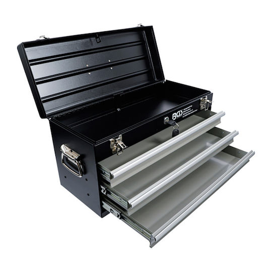 BGS Technic Metallic Tool Carrier with 3 Drawers W53.5xD29xH24cm