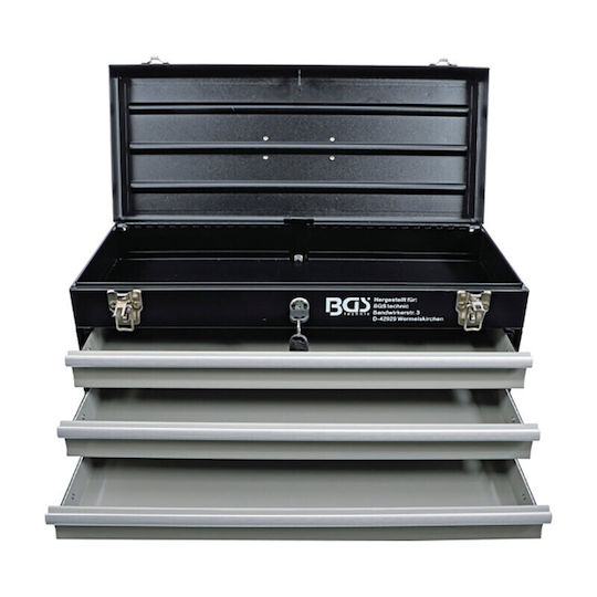 BGS Technic Metallic Tool Carrier with 3 Drawers W53.5xD29xH24cm