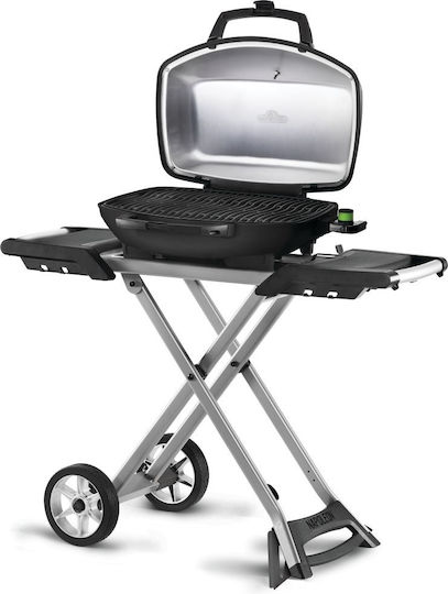 Napoleon Travelq Pro285ex Mit Beinen Elektrogrill Grill 2200W mit Deckel und einstellbarem Thermostat 54cmx37cmcm