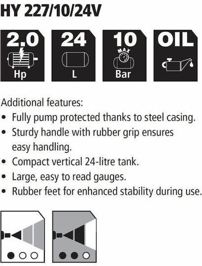 Stanley Air Compressors with Power 2hp and Airtank 24lt