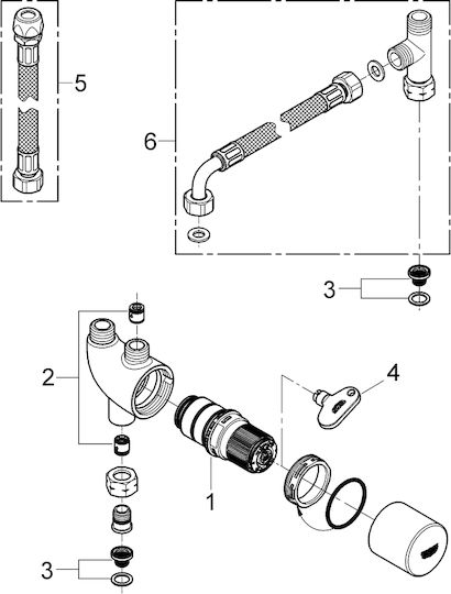 Grohe 34487000 Element de Instalații Sanitare