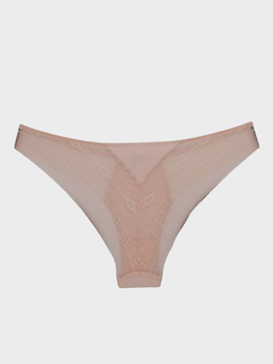 Norddiva Lace Underwear Set with Bra & Brazil Pink
