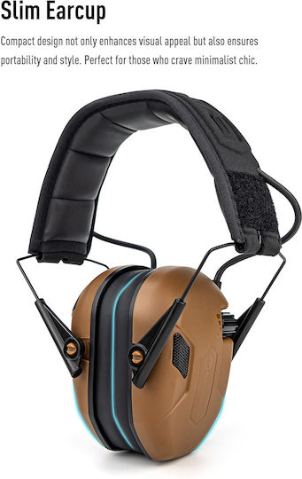 Opsmen M300A-BK Electronic Earmuffs with Band