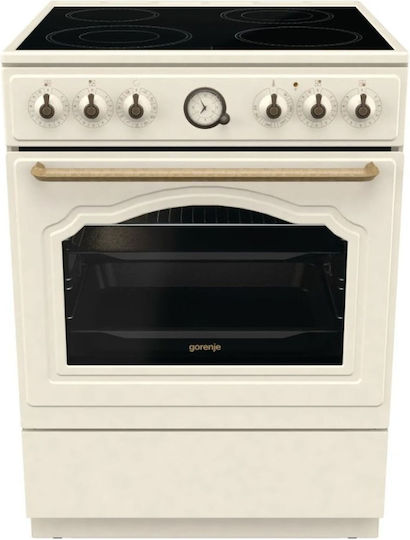 Gorenje Herd 71Es mit Keramikkochfeldern B60cm. Beige