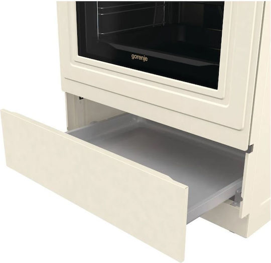 Gorenje Herd 71Es mit Keramikkochfeldern B60cm. Beige