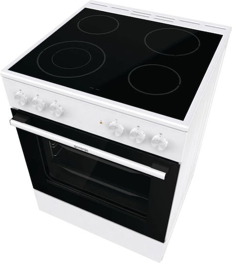 Gorenje Κουζίνα 71lt με Κεραμικές Εστίες Π60εκ. Λευκή