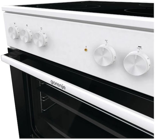 Gorenje Κουζίνα 71lt με Κεραμικές Εστίες Π60εκ. Λευκή