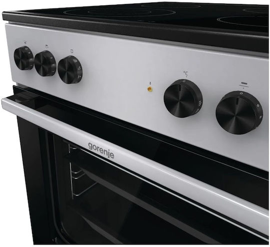 Gorenje Κουζίνα 71lt με Κεραμικές Εστίες Π60εκ. Inox