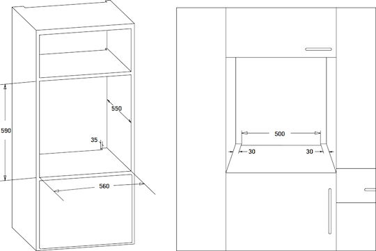 Philco Over Counter Oven 80lt W60cm.