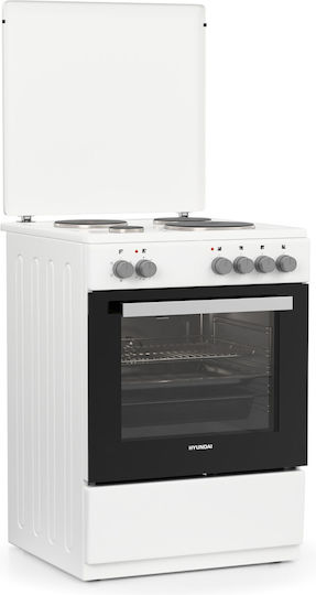 Hyundai Herd 69Es mit Emailkochfeldern B60cm. White