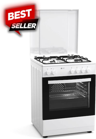 Thermogatz TGS 3610 WH Turbo Aragaz 56lt cu Plite pe Gaz Lichefiat L60cm. White