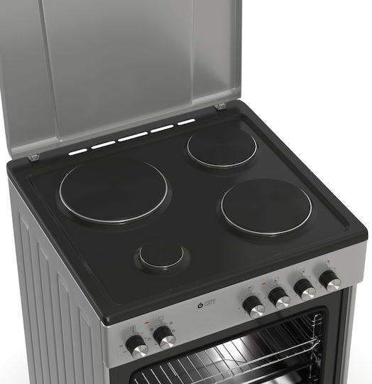 Thermogatz TGS E121 S Turbo Herd 60Es mit Emailkochfeldern B60cm. Inox