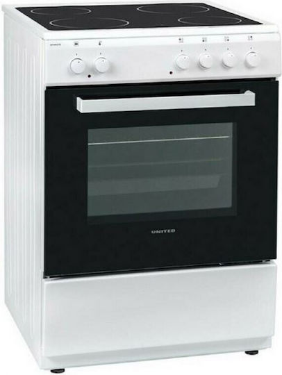 United Herd 69Es mit Keramikkochfeldern B60cm. White