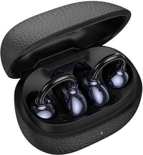 Hoco EA5 Duke III Open Ear Bluetooth Handsfree Earphones with Charging Case Black
