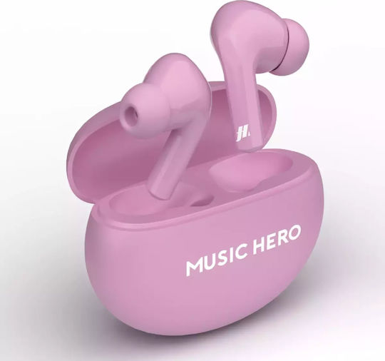 SBS Music Hero X-Beat In-ear Bluetooth Handsfree Earphones with Charging Case Pink