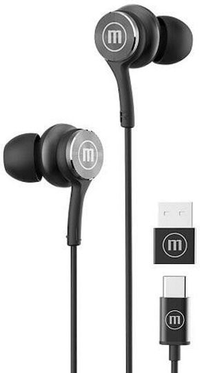 Maxell In-ear Handsfree with USB-C Connector Black