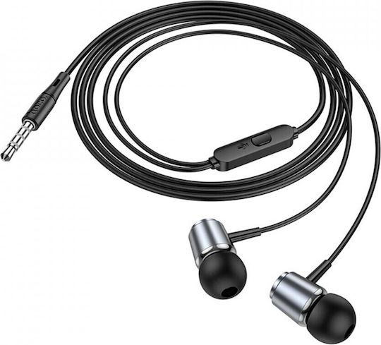 Hoco M108 In-ear Handsfree Ακουστικά με Βύσμα 3.5mm Metal Gray