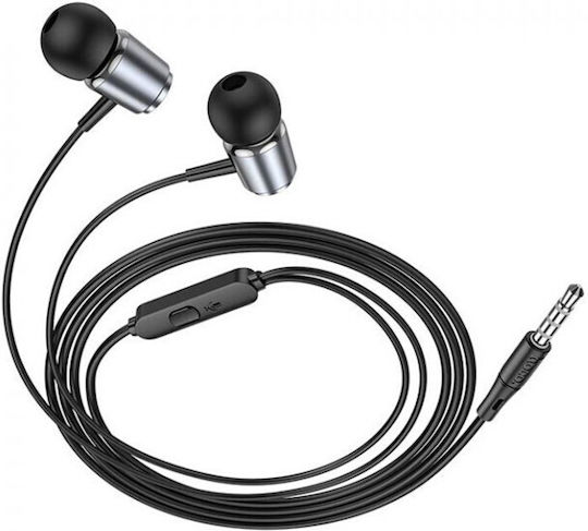 Hoco M108 In-ear Handsfree Ακουστικά με Βύσμα 3.5mm Metal Gray