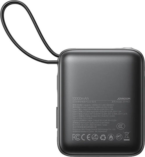 Joyroom JR-PBF27 Power Bank 10000mAh 22.5W με Θύρα USB-C Μαύρο
