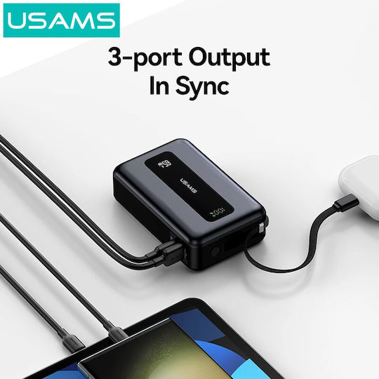 Usams XH Series CD243 Power Bank 20000mAh 65W με Θύρα USB-A και Θύρα USB-C Tarnish