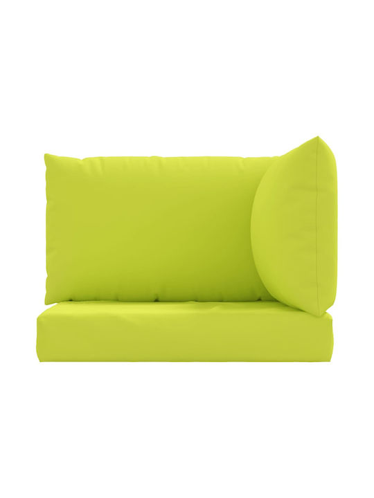 vidaXL Waterproof Sofa Cushion Palette with Backrest Green 3 Pieces
