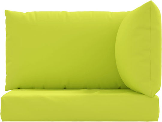 vidaXL Waterproof Sofa Cushion Palette with Backrest Green 3 Pieces