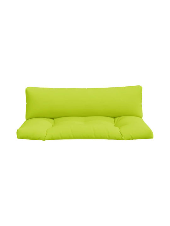 vidaXL Open Green Pallet Sofa Cushion with Backrest 2 pcs