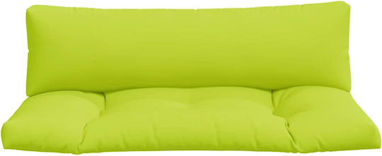 vidaXL Open Green Pallet Sofa Cushion with Backrest 2 pcs