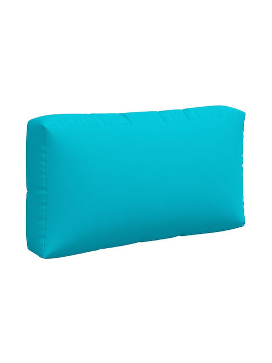 vidaXL Wasserdichtes Gartenstuhlkissen Palette Mit Rückenlehne Türkis 3 Stück