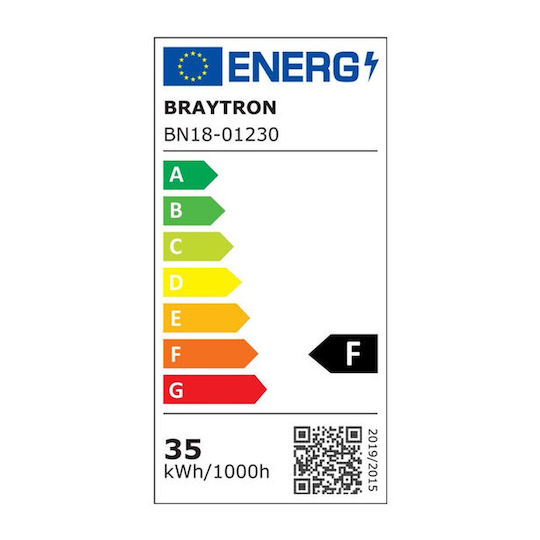 Braytron Φωτιστικό Πάγκου Κουζίνας LED 36W Ψυχρό Λευκό 120εκ.