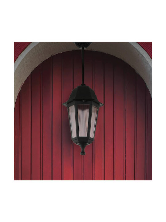 GloboStar Vitro Outdoor Hanging Ceiling Light E27 in Black Color 203-0189
