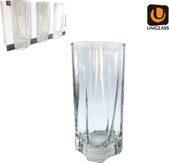 Uniglass Shine Set of Glasses Water made of Glass 360ml 3pcs