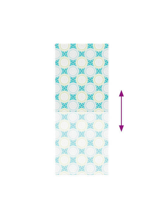 Vidaxl Shower Curtain Roll 90x240 cm Fabric Width 86 cm Blue